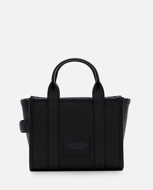 Shop Marc Jacobs Small Leather Tote Bag In Black