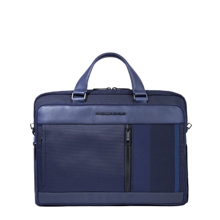 Piquadro Work Briefcase For Pc And Ipad In Blue