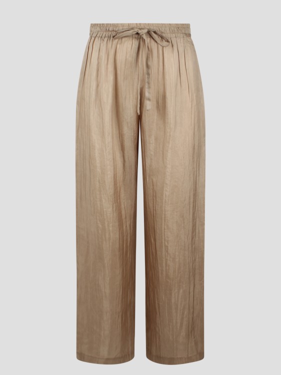 Shop The Rose Ibiza Silk Trousers In Brown