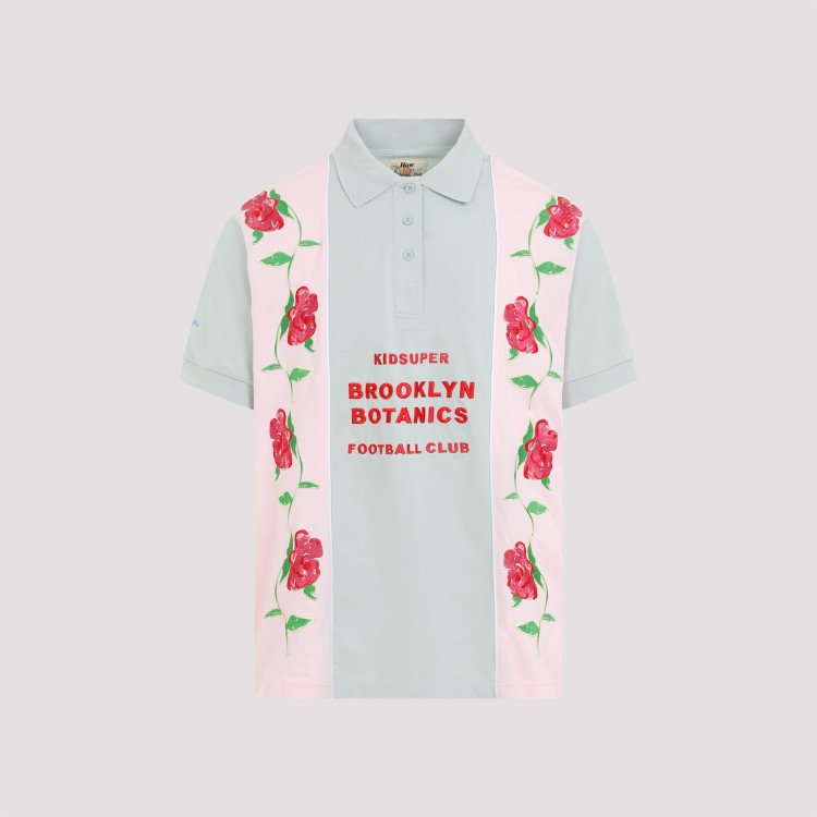 Shop Kidsuper Pink Cotton Brooklyn Botanics Soccer Jersey T-shirt In White