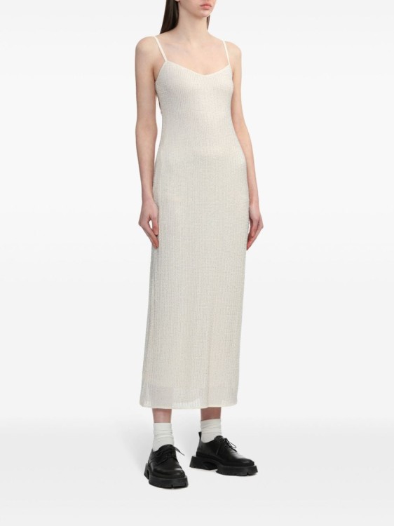 Shop Self-portrait Rhinestone-embellished Sleeveless Maxi Dress In Neutrals