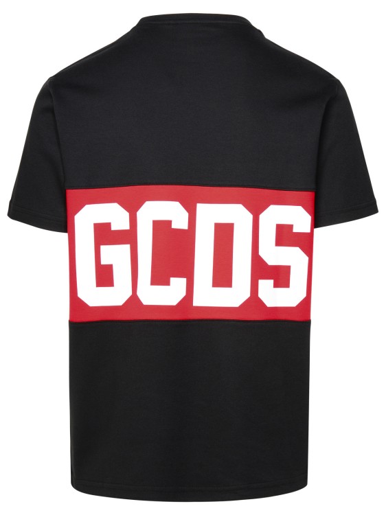 Shop Gcds Logo Band Black Cotton T-shirt