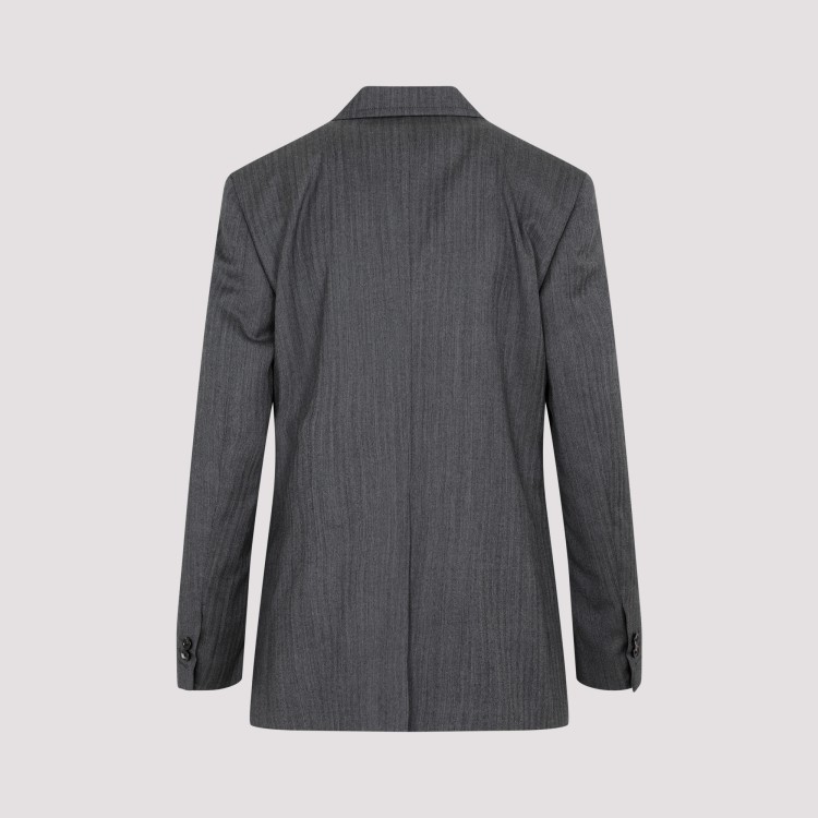 Bottega Veneta Chevron Pattern Jacket In Grey