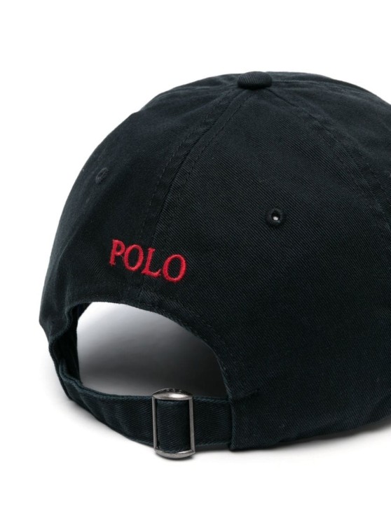Shop Polo Ralph Lauren Black Baseball Cap With Logo Embroidery In Cotton