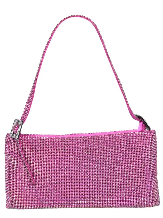 Benedetta Bruzziches Fuchsia Crystal Embellishment Bag In Pink