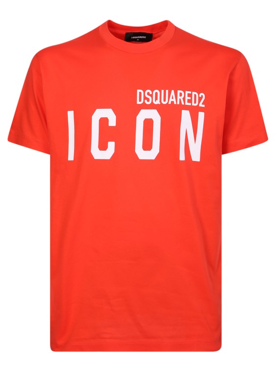 Shop Dsquared2 Orange Icon T-shirt In Neutrals