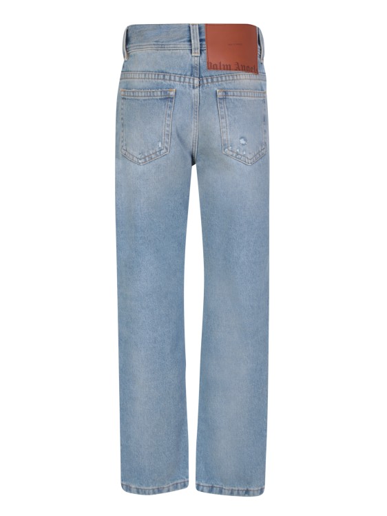 Shop Palm Angels Straight Leg Jeans In Blue