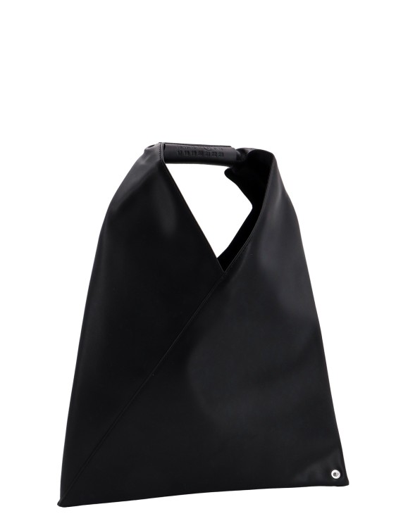 Shop Mm6 Maison Margiela Handbag With Iconic Back Stitching In Black