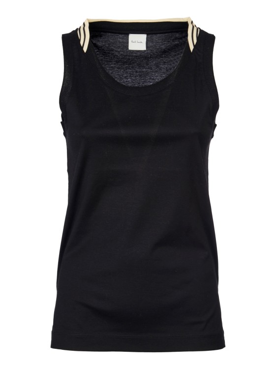 Shop Paul Smith Black Top With Beige