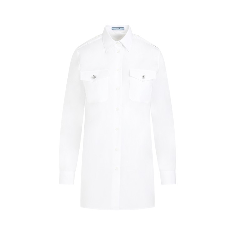 Shop Prada White Cotton Shirt
