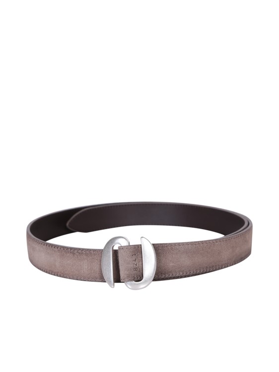 Orciani Leather Belt In Grey