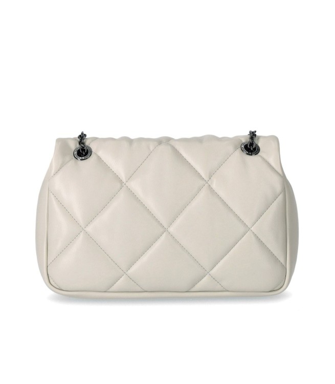 Shop Emporio Armani Ivory Quilted Crossbody Bag In White