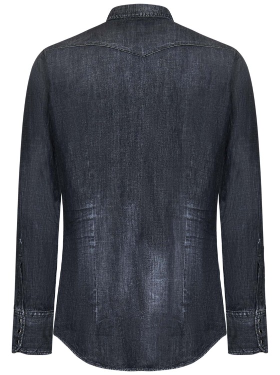 Shop Dsquared2 Faded Grey Western Shirt