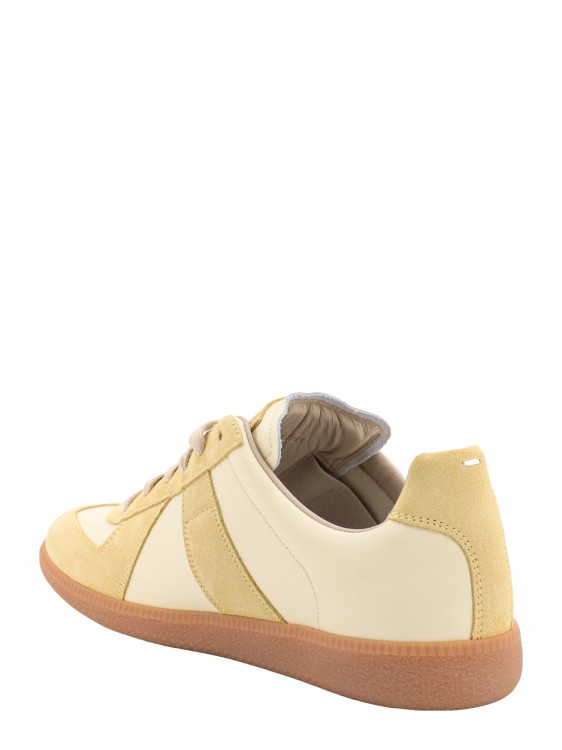 Shop Maison Margiela Yellow Leather Sneakers In Neutrals