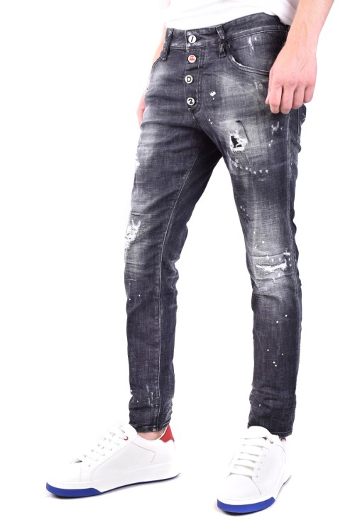 Shop Dsquared2 Black Cotton Jeans