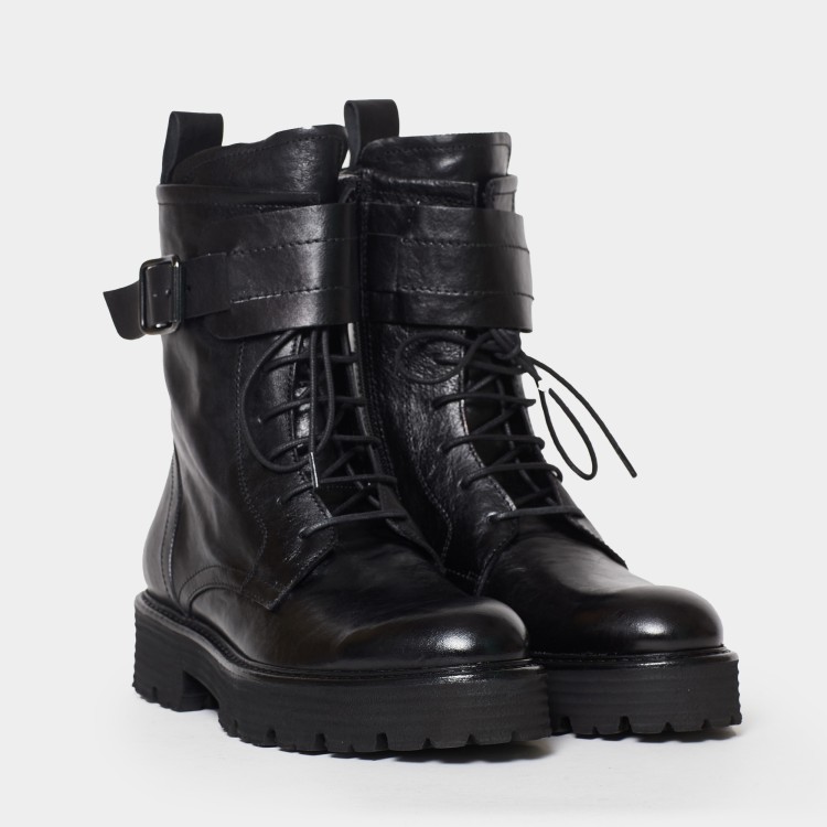 Shop Hundred 100 Combat-style Ankle Boots In Black