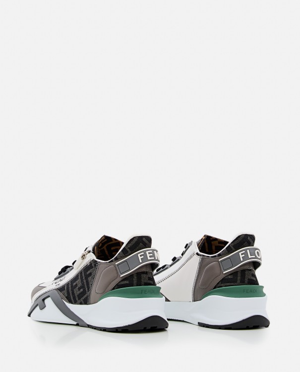 Shop Fendi Flow Sneakers In Grey