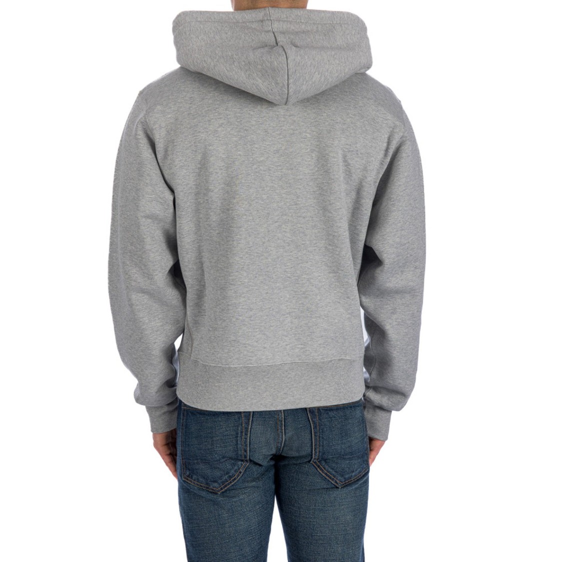 Saint Laurent Biologic Cotton Sweatshirt With Embroidered Monogram In Grey