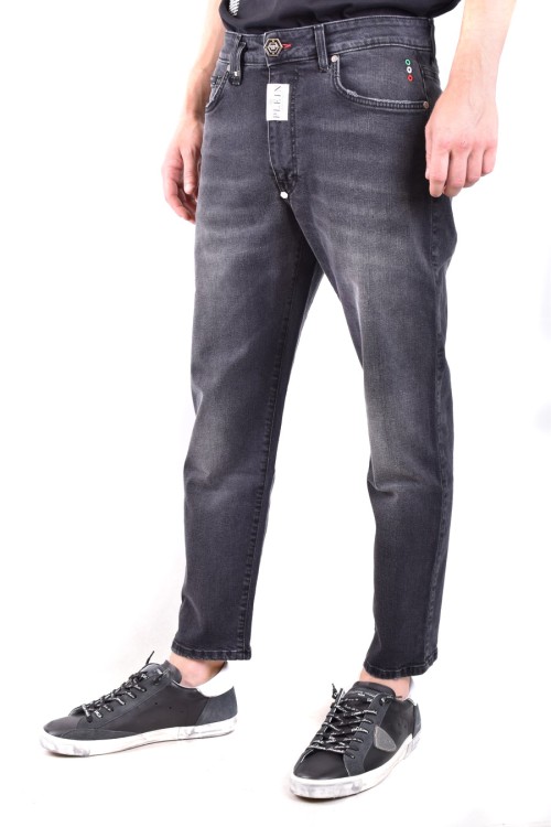Shop Philipp Plein Grey Denim Jeans