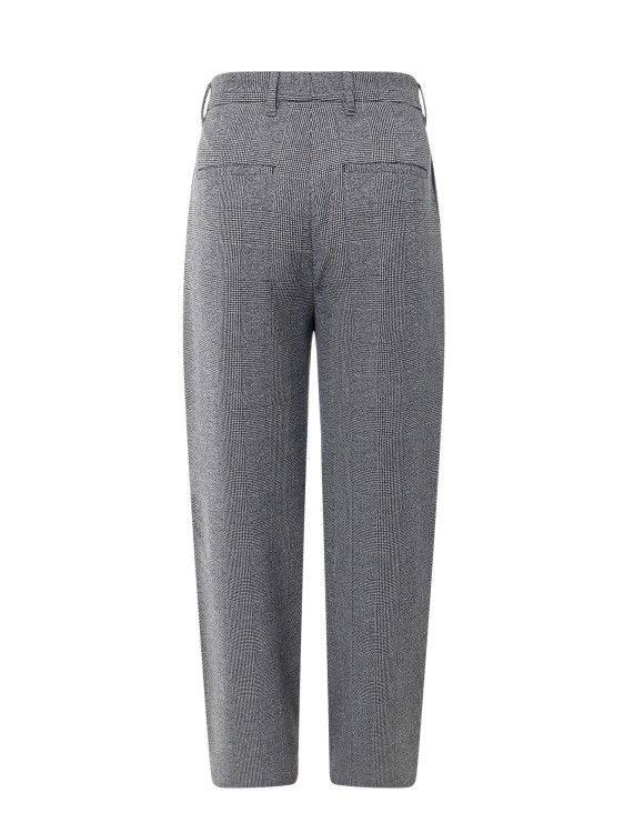 Shop Lardini Prince Of Wales Trouser In Grey