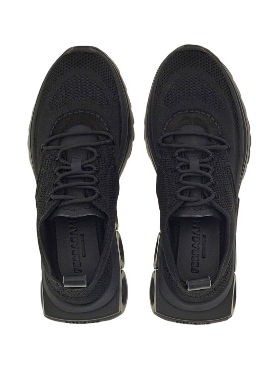 Shop Ferragamo Charcoal Black Sneakers