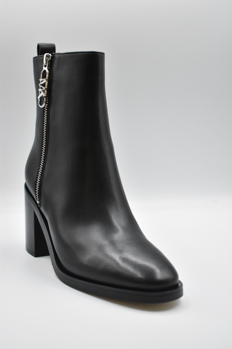 Michael Kors Regan Heel Ankle Boots In Black