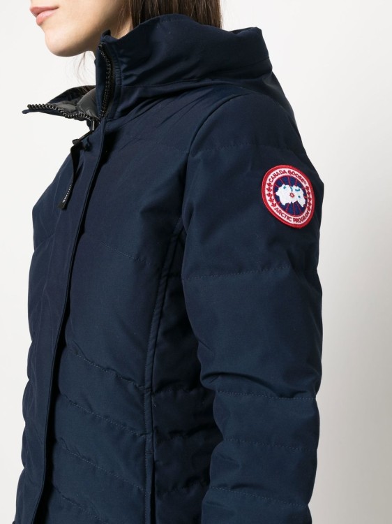 Shop Canada Goose Logo-patch Padded Down Coat In Black