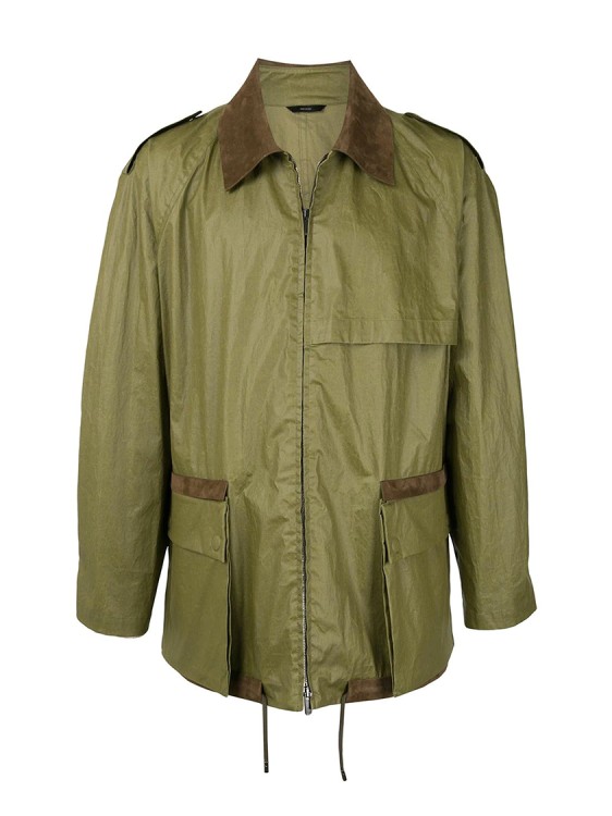 Shop Fendi Windbreaker Jacket In Green