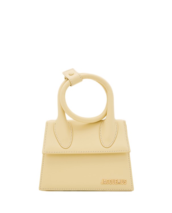 Jacquemus Le Chiquito Noeud Leather Shoulder Bag In Neutrals