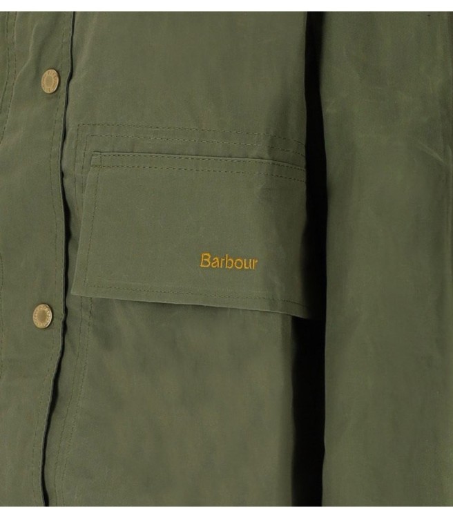 Shop Barbour Nith Showerproof Green Hooded Jacket