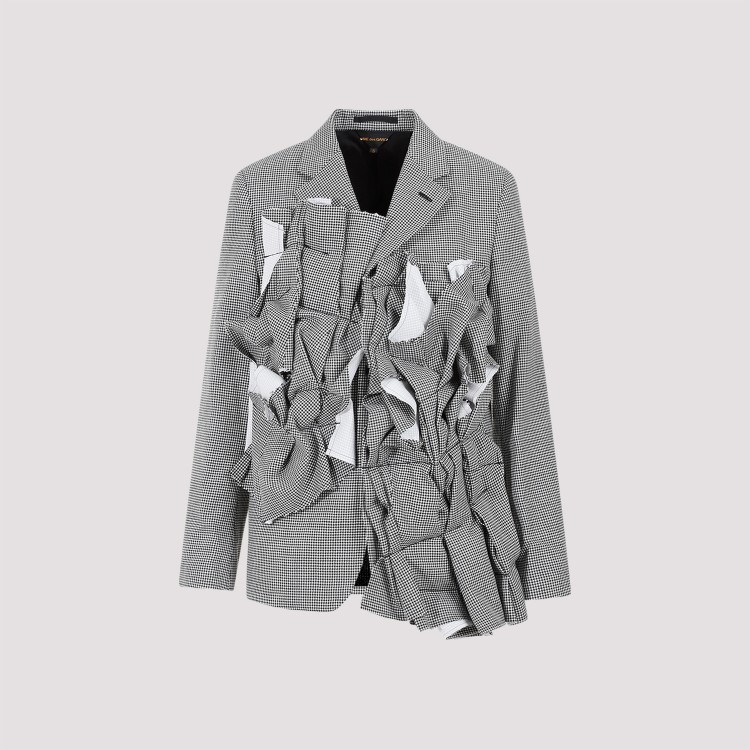 Shop Comme Des Garçons Gray Wool Jacket In Grey
