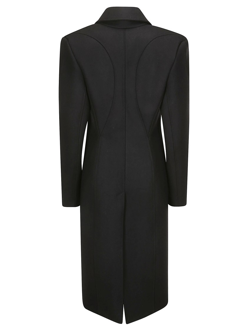 Shop Mugler Black  Women's Coat With Cut-out Detail