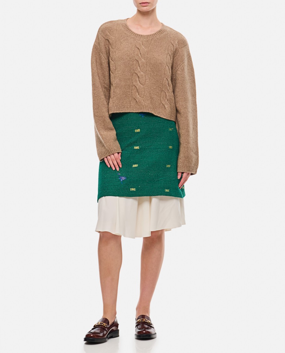 Lisa Yang Sweater Woman Color Sand In Brown