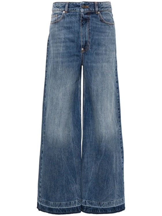 Shop Stella Mccartney Blue Wide-leg Denim Pants