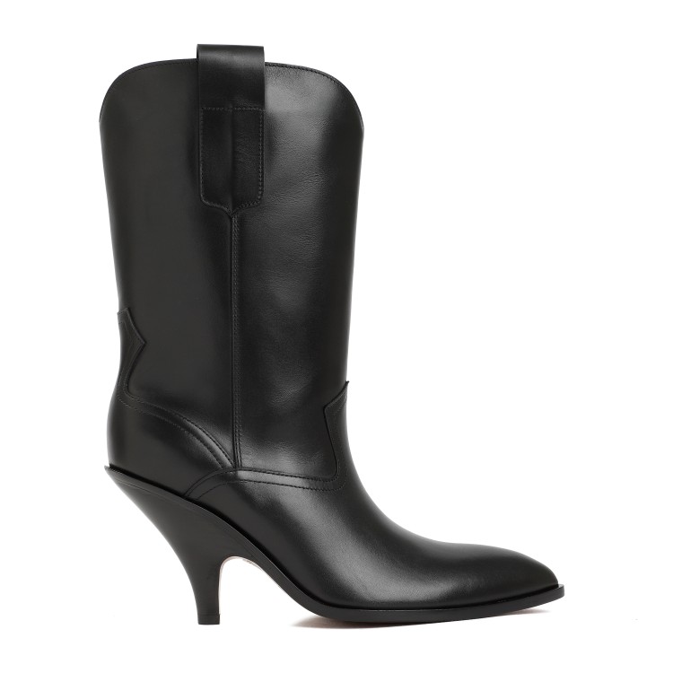 Bally 95 Cowboy Leather Boots In Black