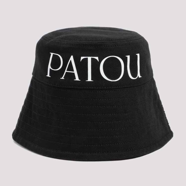 Shop Patou Black Logo Print Bucket Hat