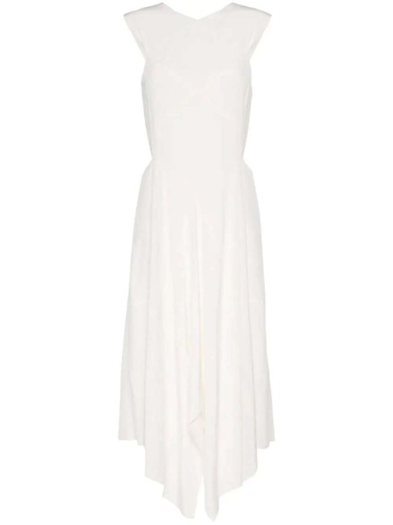 Shop Joseph Silky Vichy Danube Silk Dress In White