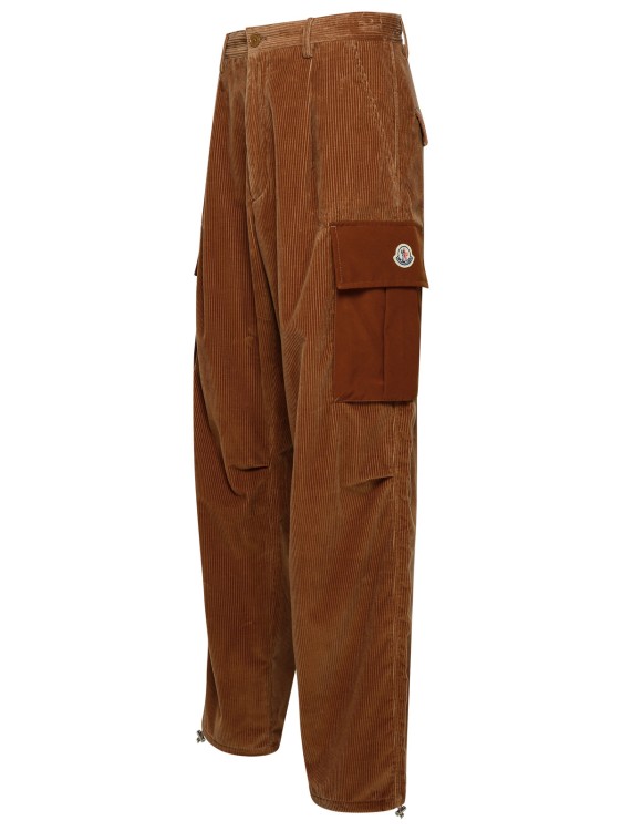 Shop Moncler Cargo Trousers In Brown