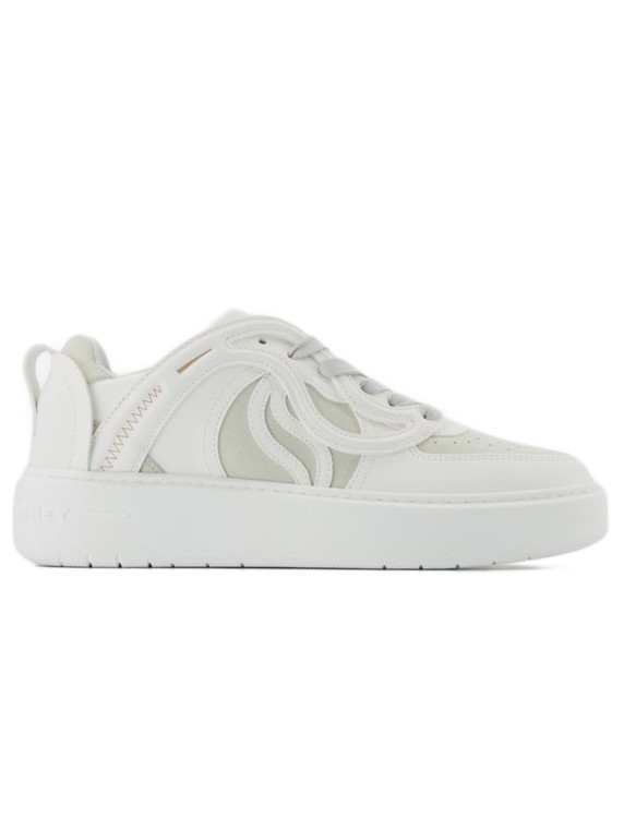 Shop Stella Mccartney S-wave Sneakers - Ice - Vegan Leather In White