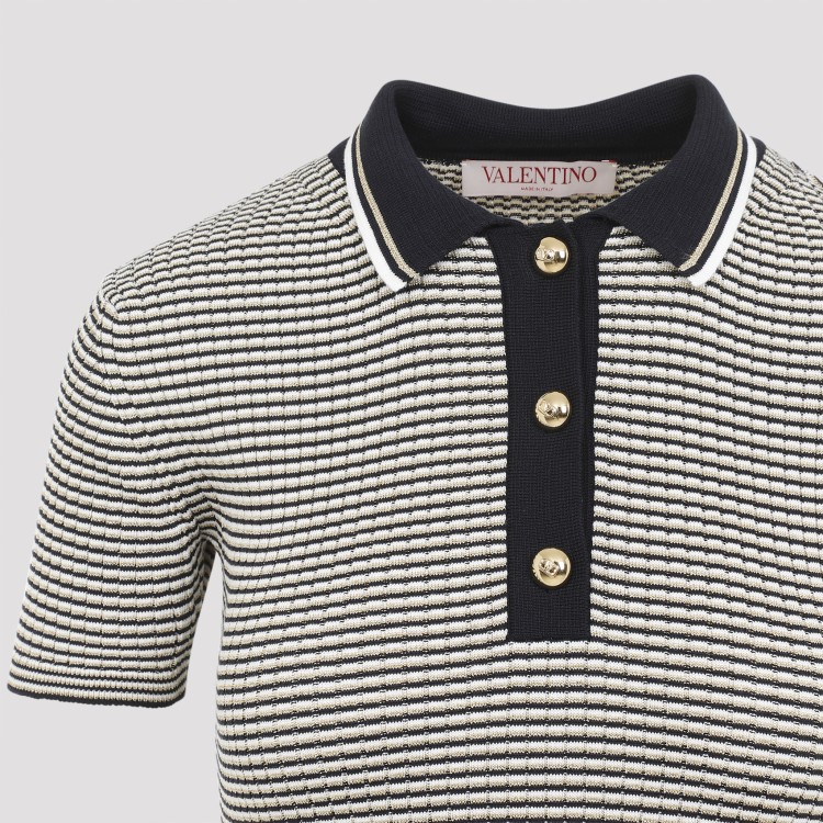 Valentino Multicolor Cotton Mini Dress In Black
