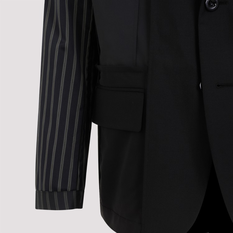 Shop Sacai Black Suiting Jacket