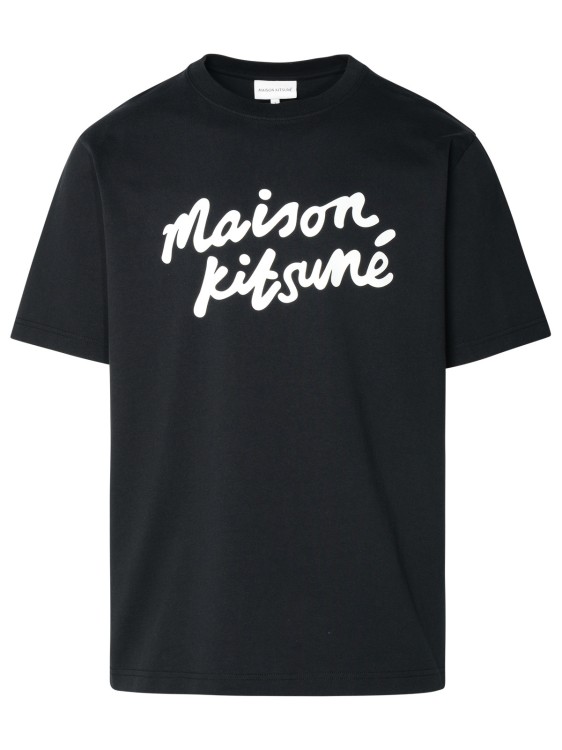 Shop Maison Kitsuné Black Cotton T-shirt