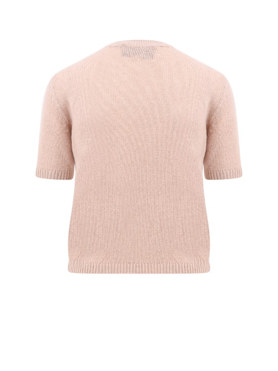 Shop Gucci Cashmere Sweater With Gg Logo Patch In Pink