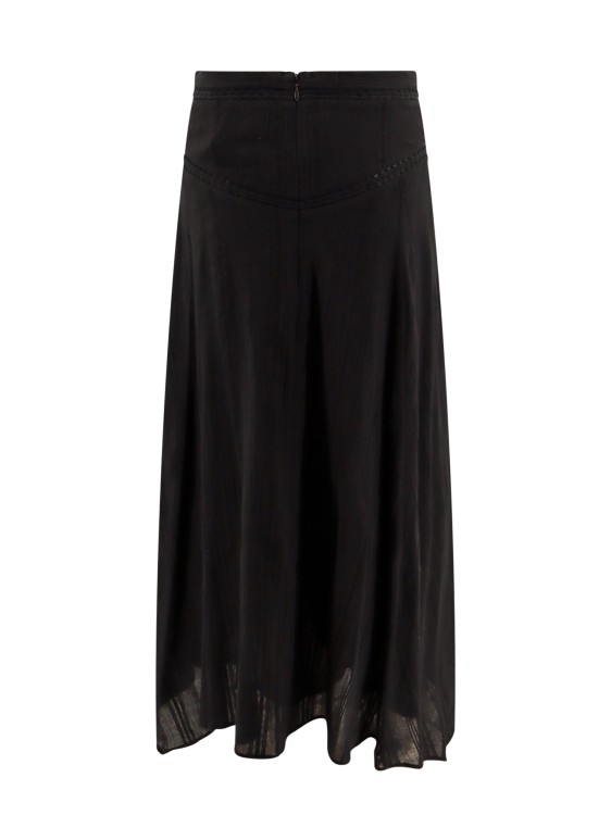 Shop Isabel Marant Cotton And Viscose Midi Skirt In Black