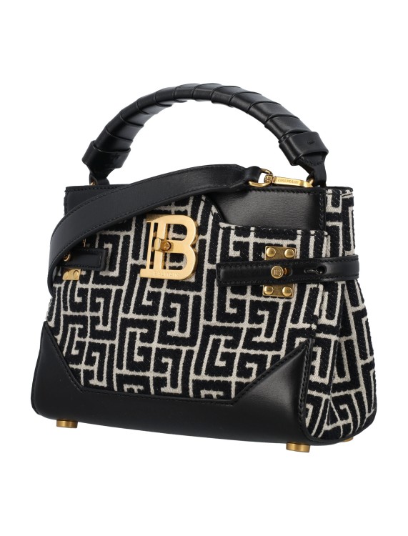Shop Balmain B-buzz 22 Top Handle Bag In Black