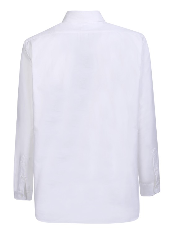Shop Kenzo White Blue Cotton Shirt