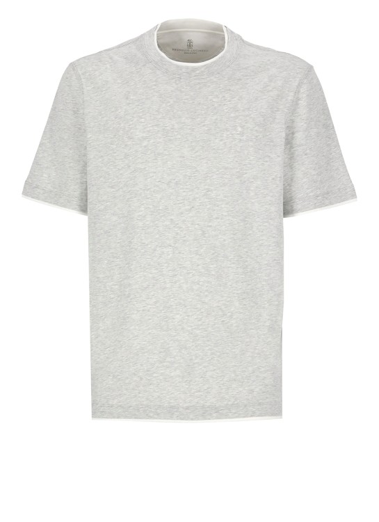 Brunello Cucinelli Slim Fit T-shirt In Grey