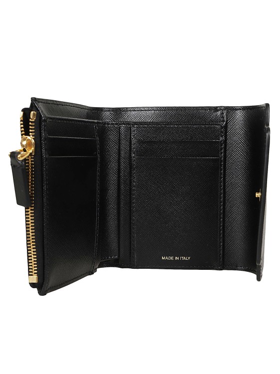 Shop Marni Saffiano Leather Wallet In Black