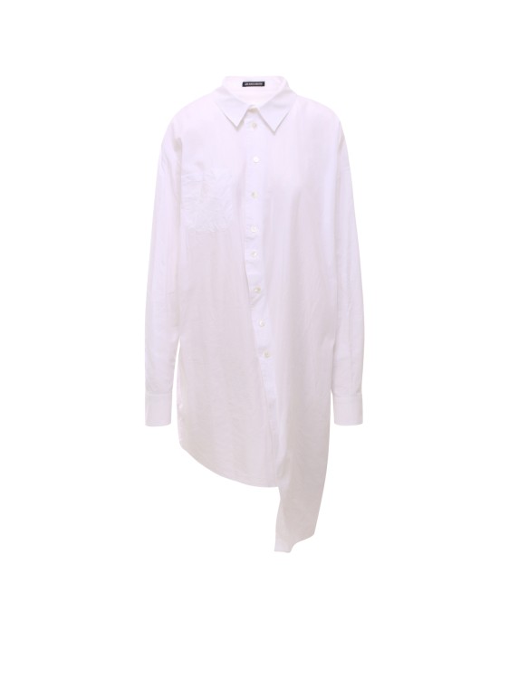 Ann Demeulemeester Long Cotton Shirt In White