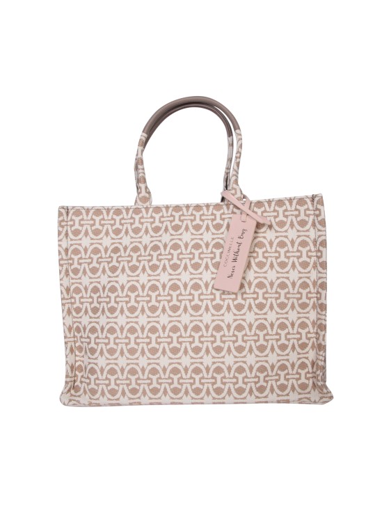 Coccinelle Iconic Pattern Design Tote Bag In Brown